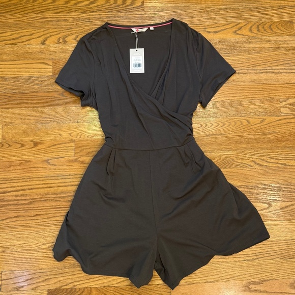 Boden Dark Grey Wrap up Romper - Picture 1 of 4